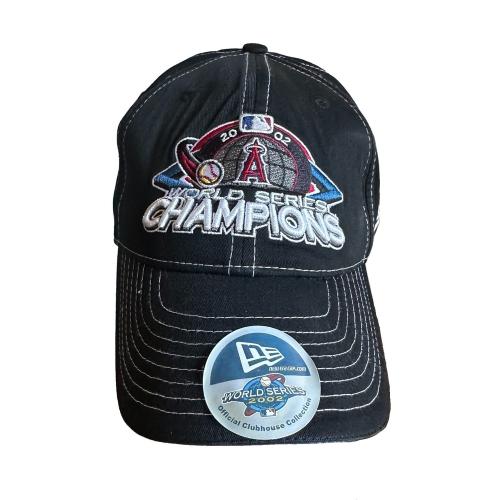Vintage Anaheim Angels 2002 World Series Champions New Era Strapback Cap Hat